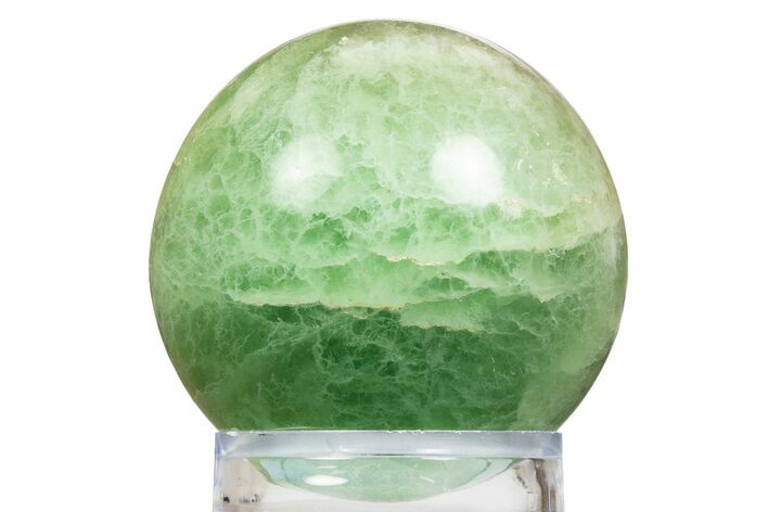 Polished Green Fluorite Sphere - Madagascar #304743